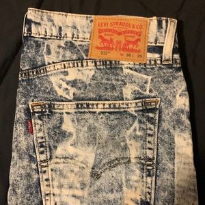 Mens Levi’s 512 Acid Wash Jeans (Vintage) W36 L 29